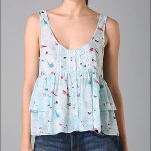 Free People Blue Bird Sleeveless Top